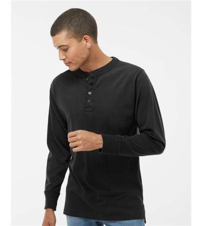 J. America Men's Vintage Brushed Jersey Henley 8244