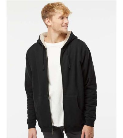 Independent Trading Co. Men's Sherpa-Lined Full-Zip Hooded Sweatshirt EXP40SHZ