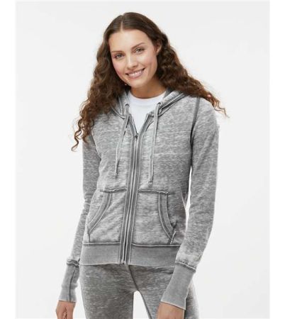 J. America Women's Zen Fleece Full-Zip Hooded Sweatshirt 8913