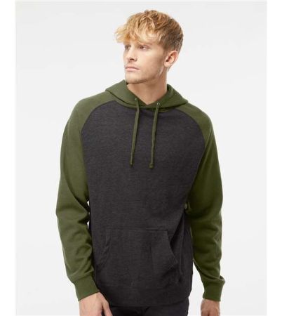 Independent Trading Co. Unisex Raglan Hooded Sweatshirt IND40RP