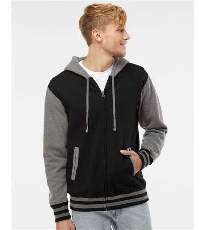 Independent Trading Co. Unisex Heavyweight Varsity Full-Zip Hooded Sweatshirt IND45UVZ