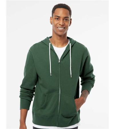 Independent Trading Co. Unisex Lightweight Full-Zip Hooded Sweatshirt AFX90UNZ