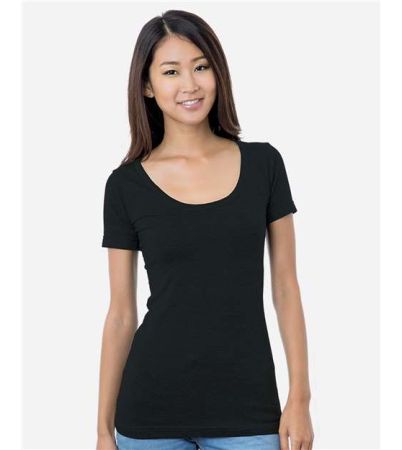 Bayside Women's USA-Made Scoop Neck T-Shirt 3405