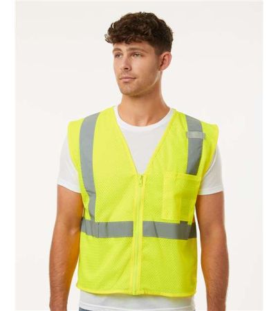 Kishigo Unisex Single Pocket Zipper Mesh Vest 1089-1090