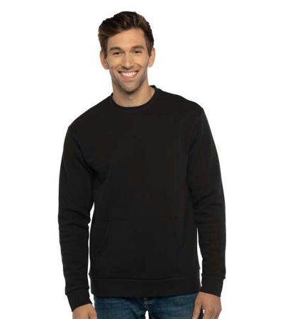 Next Level Unisex Santa Barbara Pocket Crewneck Sweatshirt 9001N
