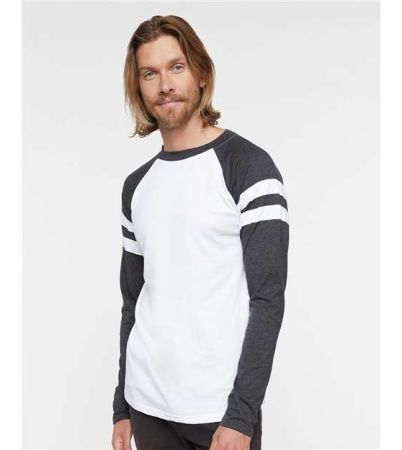 LAT Unisex Fine Jersey Mash Up Long Sleeve Tee 6934