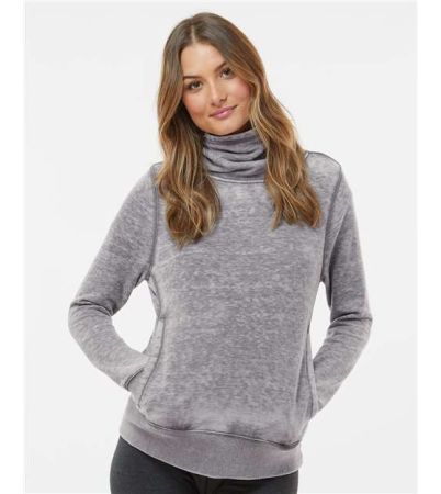 J. America Women’s Zen Fleece Cowl Neck Sweatshirt 8930J