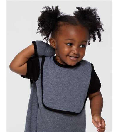 Rabbit Skins Infant Contrast Trim Premium Jersey Bib 1004
