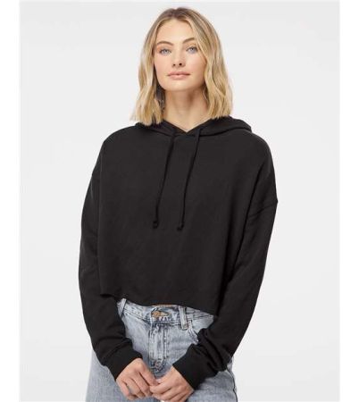 Independent Trading Co. Women’s Lightweight Crop Hooded Sweatshirt AFX64CRP