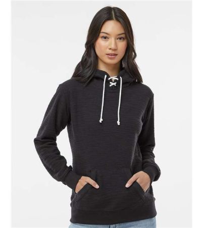J. America Women’s French Terry Sport Lace Scuba Hooded Sweatshirt 8694J