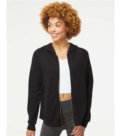 Independent Trading Co. Women's California Wave Wash Full-Zip Hooded Sweatshirt PRM2500Z