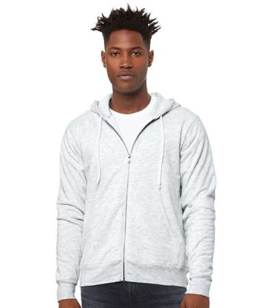 BELLA + CANVAS Unisex Sponge Fleece Full-Zip Hoodie Sweatshirt 3739