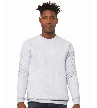 BELLA + CANVAS Unisex Sponge Fleece Raglan Crewneck Sweatshirt 3901