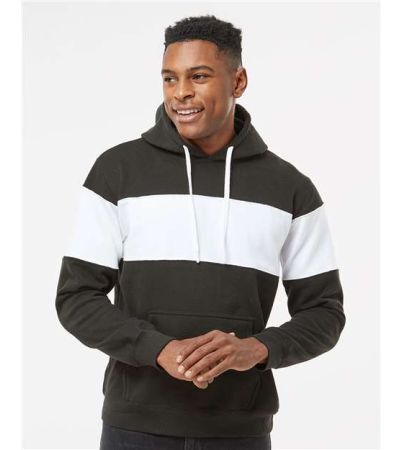 J. America Men's Varsity Fleece Colorblocked Hooded Sweatshirt 8644