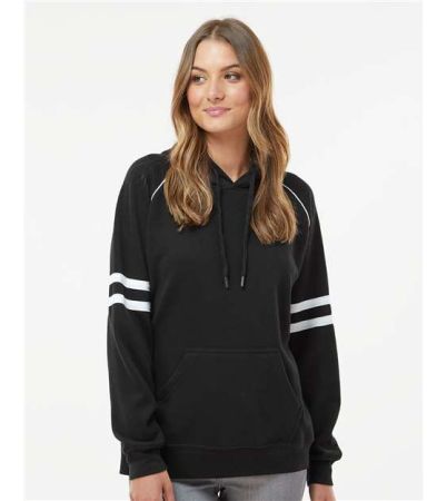 J. America Women's Varsity Fleece Piped Hooded Sweatshirt 8645