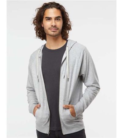 Independent Trading Co. Unisex Icon Lightweight Loopback Terry Full-Zip Hooded Sweatshirt SS1000Z