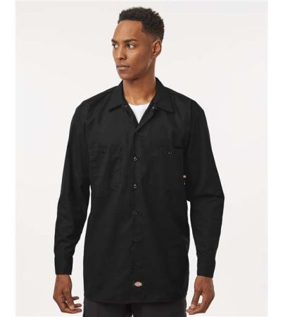 Dickies Men's Tall Industrial Long Sleeve Work Shirt L535T