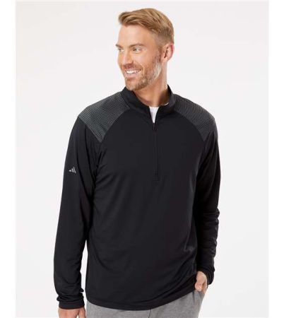 Adidas Men's Ultimate365 Lightweight Shoulder Stripe Quarter-Zip Pullover A520