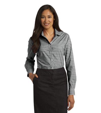 Port Authority ® Ladies Long Sleeve Gingham Easy Care Shirt. L654