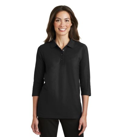 Port Authority ® Women's Silk Touch 3/4-Sleeve Polo. L562