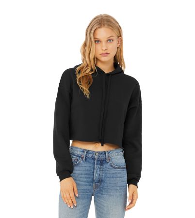 BELLA+CANVAS ® Women's Sponge Fleece Cropped Fleece Hoodie. BC7502