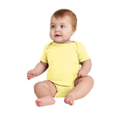 Rabbit Skins  Infant Short Sleeve Baby Rib Bodysuit. RS4400