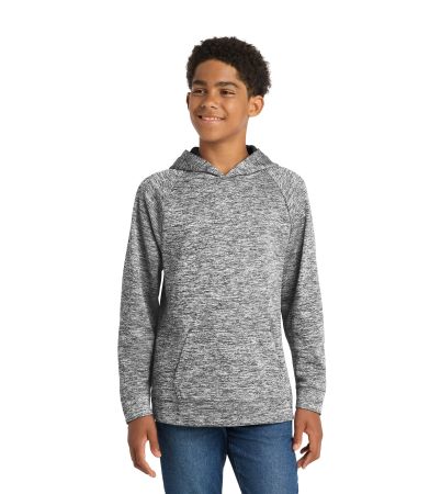 Sport-Tek ®  Youth PosiCharge ®  Electric Heather Fleece Hooded Pullover. YST225