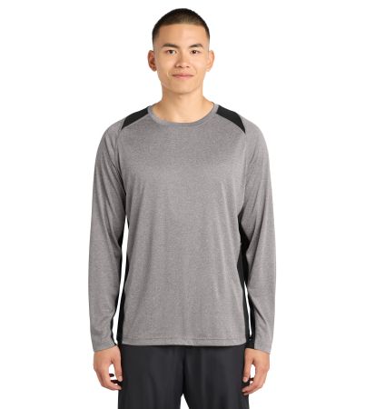 Sport-Tek ® Long Sleeve Heather Colorblock Contender  Tee. ST361LS