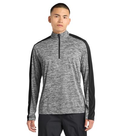 Sport-Tek ®  PosiCharge ®  Electric Heather Colorblock 1/4-Zip Pullover. ST397