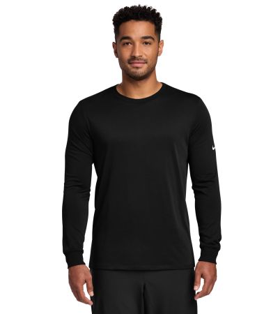 Nike Dri-FIT Cotton/Poly Long Sleeve Tee. NKBQ5230