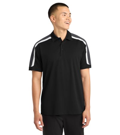 Sport-Tek ®  Tricolor Shoulder Micropique Sport-Wick ®  Polo. ST658
