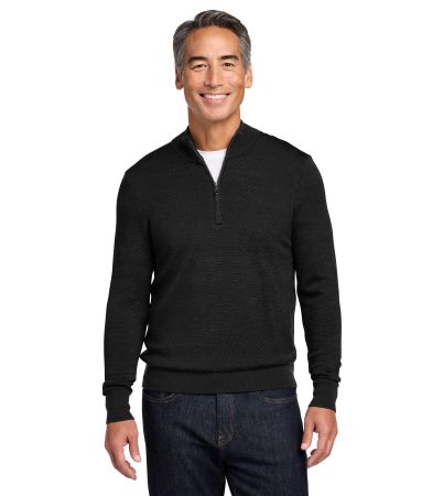 Brooks Brothers ® Washable Merino Birdseye 1/4-Zip Sweater BB18412