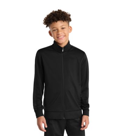 Sport-Tek  ®  Youth Tricot Sleeve Stripe Track Jacket. YST94