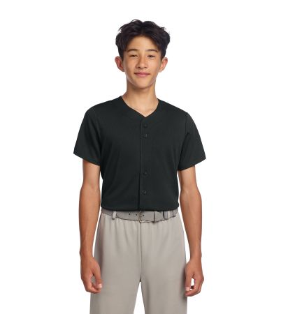 Sport-Tek ®  Youth PosiCharge ®  Tough Mesh Full-Button Jersey YST220