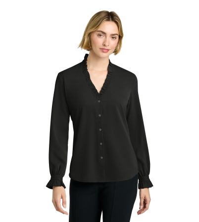 Brooks Brothers ® Women's Long Sleeve Ruffle Collar Blouse BB18011