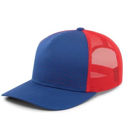 Pacific Headwear Perforated 5-Panel Trucker Snapback Cap 105P