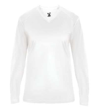 Badger Sport LADIES ULTIMATE V-NECK LONG SLEEVE TEE 406400