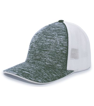 Pacific Headwear Aggressive Heather Trucker PacFlex Cap 406F