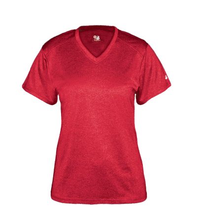 Badger Sport PRO HEATHER LADIES' V-NECK TEE 436200