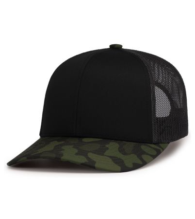 Pacific Headwear WEEKENDER DUCK CAMO TRUCKER SNAPBACK CAP P686