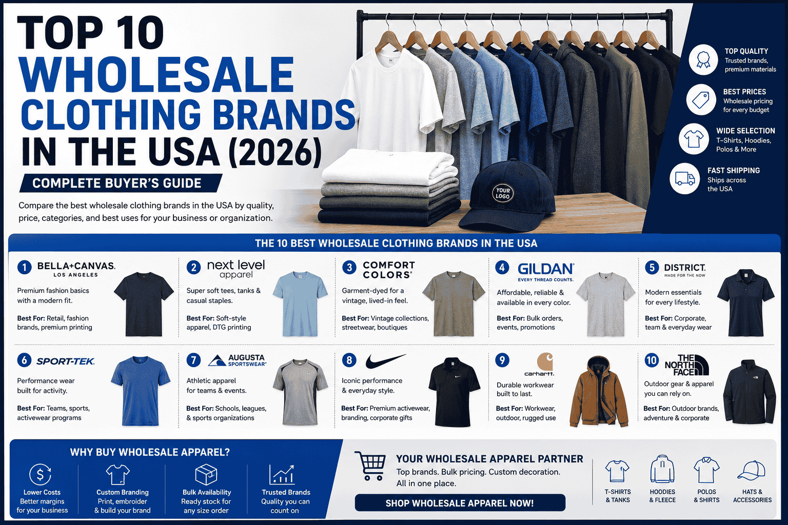Top 10 Wholesale Clothing Brands