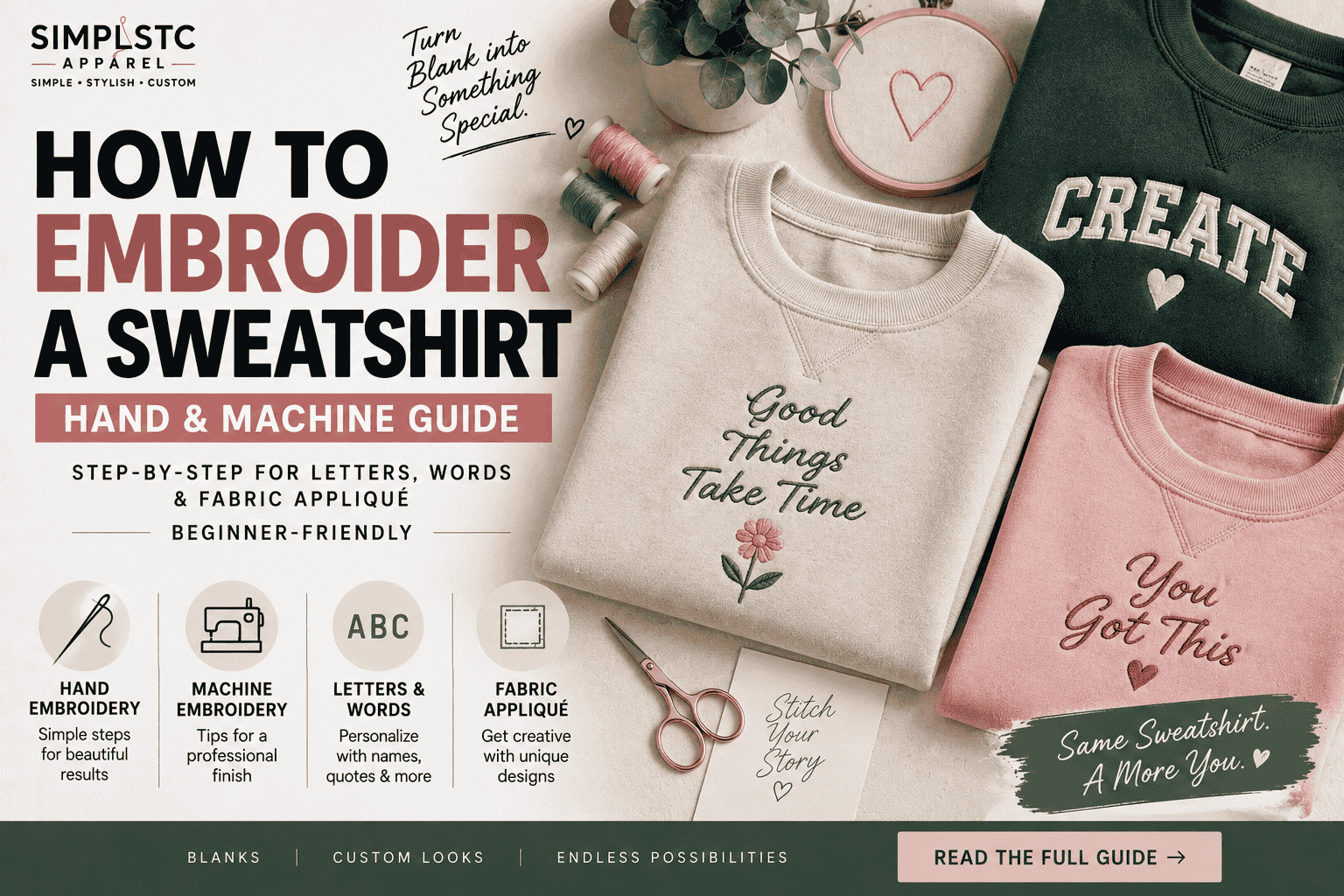 how to embroider a sweatshirt